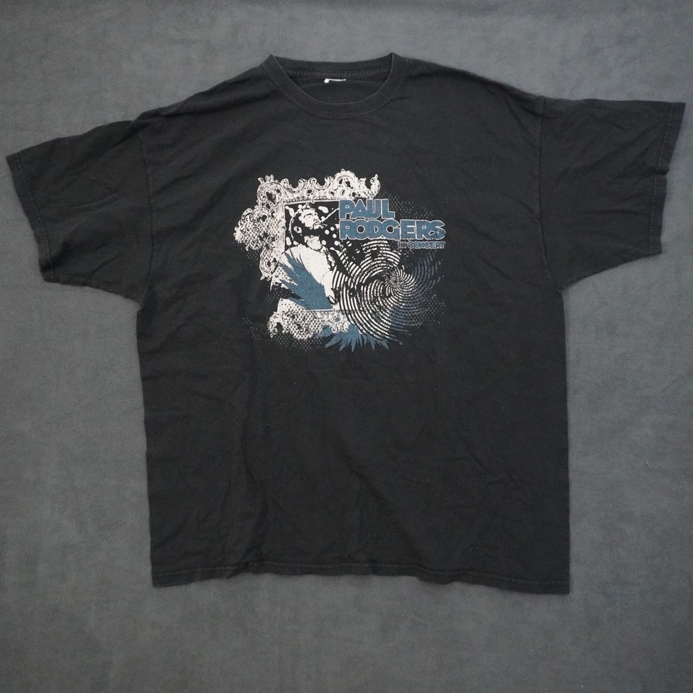 Paul Rodgers In Concert 2012 Tour T-Shirt Black Graphic Mens 2XL Rock Band Tee